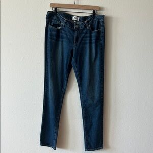PAIGE Dark Blue Straight Leg Jeans